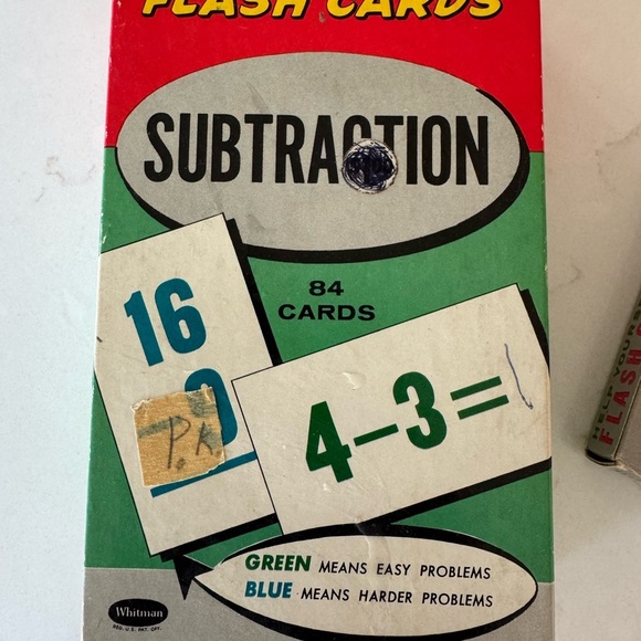 Whitman Flash Cards Set -  Set of TWO Large and Small / Subtraction / Multiply - Picture 2 of 10